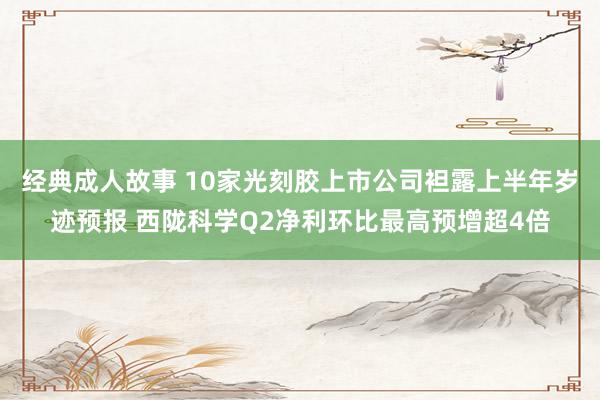 经典成人故事 10家光刻胶上市公司袒露上半年岁迹预报 西陇科学Q2净利环比最高预增超4倍