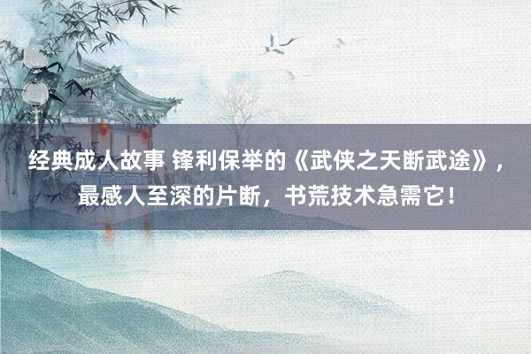 经典成人故事 锋利保举的《武侠之天断武途》，最感人至深的片断，书荒技术急需它！