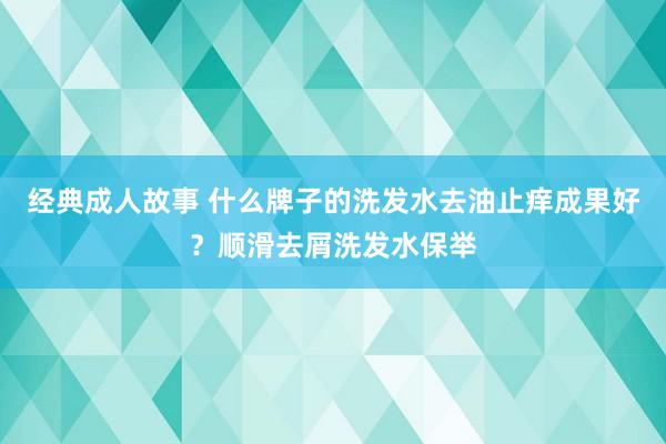 经典成人故事 什么牌子的洗发水去油止痒成果好？顺滑去屑洗发水保举