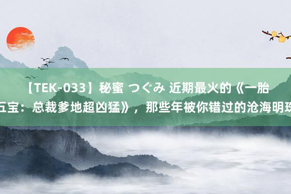 【TEK-033】秘蜜 つぐみ 近期最火的《一胎五宝：总裁爹地超凶猛》，那些年被你错过的沧海明珠